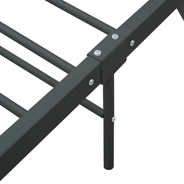 Bettgestell ohne Matratze Grau Metall 140×200 cm