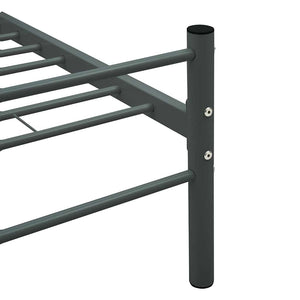 Bettgestell Grau Metall 160×200 cm