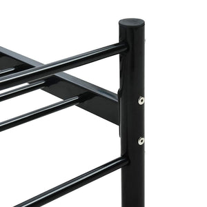 Bettgestell mit Kopfteil ohne Matratze Schwarz 140x200cm Metall