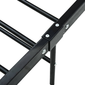 vidaXL Cadre de lit avec tête de lit sans matelas Noir 140x200 cm Métal