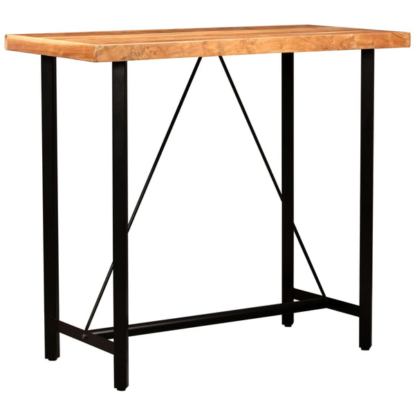 5-tlg. Bar-Set Massivholz und Echtleder
