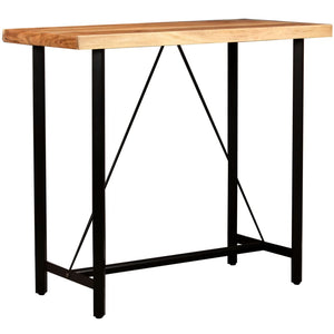 5-tlg. Bar-Set Massivholz und Echtleder