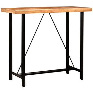 5-tlg. Bar-Set Massivholz und Echtleder