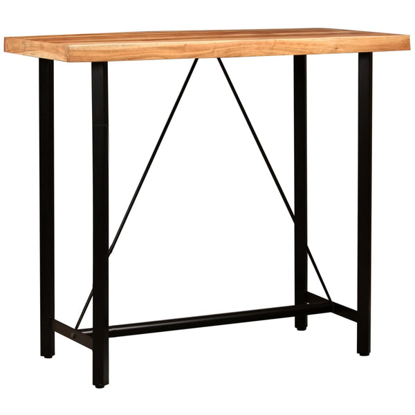 5-tlg. Bar-Set Massivholz und Echtleder