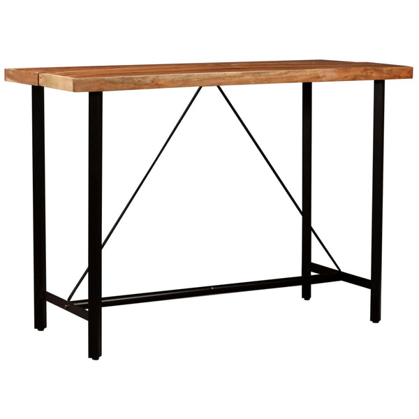 5-tlg. Bar-Set Massivholz und Echtleder