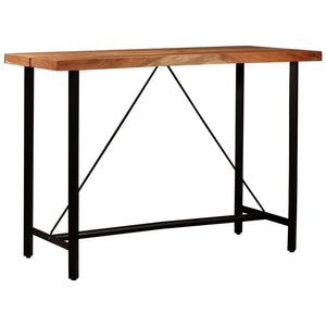 5-tlg. Bar-Set Massivholz und Echtleder