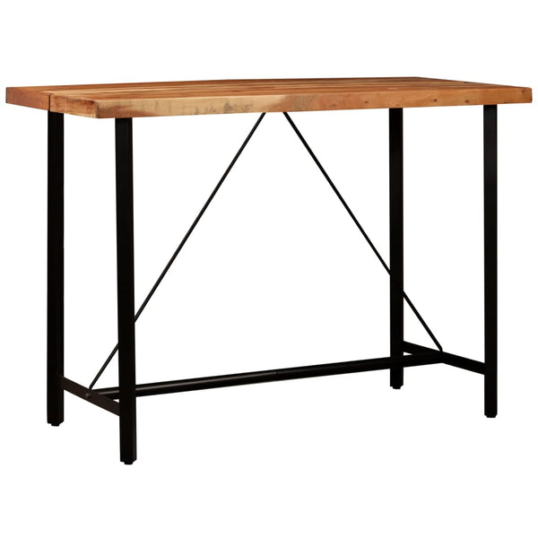 5-tlg. Bar-Set Massivholz und Echtleder