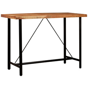 5-tlg. Bar-Set Massivholz und Echtleder