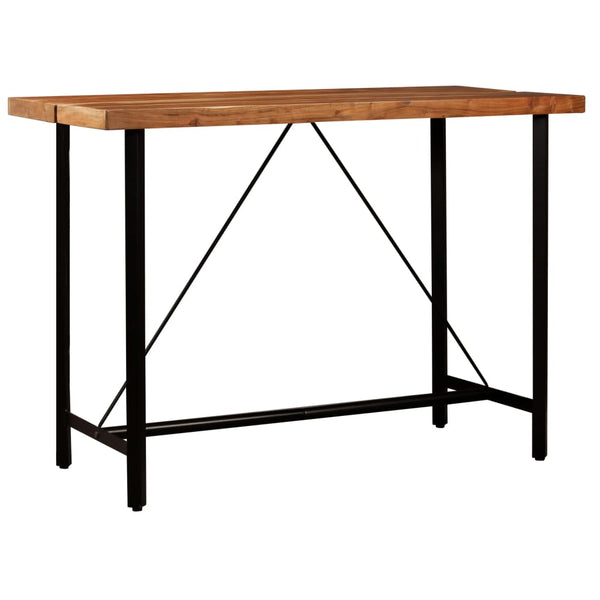 5-tlg. Bar-Set Massivholz und Echtleder