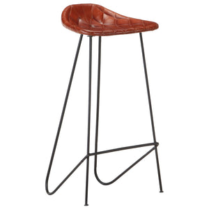 5-tlg. Bar-Set Recyceltes Massivholz und Echtleder