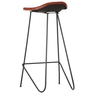 5-tlg. Bar-Set Recyceltes Massivholz und Echtleder
