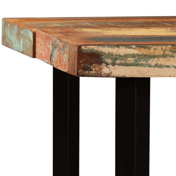 5-tlg. Bar-Set Recyceltes Massivholz und Echtleder