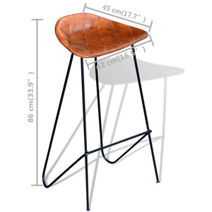 7-tlg. Bar-Set Massivholz und Echtleder