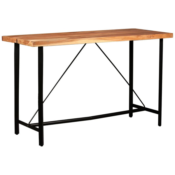 7-tlg. Bar-Set Massivholz und Echtleder