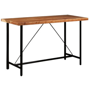 7-tlg. Bar-Set Massivholz und Echtleder