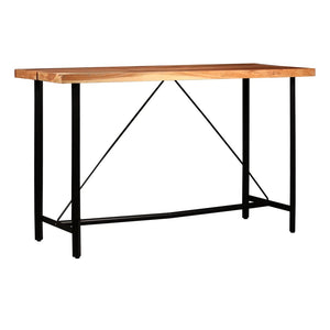 7-tlg. Bar-Set Massivholz und Echtleder