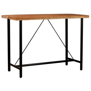7-tlg. Bar-Set Massivholz und Echtleder