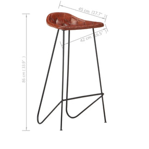7-tlg. Bar-Set Akazie Massivholz und Echtleder