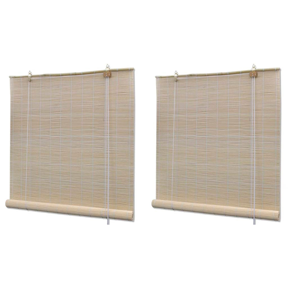 vidaXL Stores en bambou naturels 2 pcs 120x160 cm