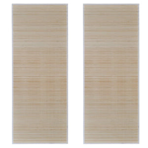 Bambusteppiche 2 Stk. Rechteckig Natur 120x180 cm