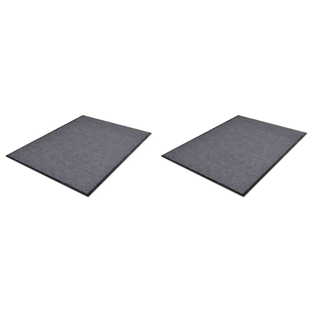 vidaXL Paillassons 2 pcs PVC Gris 90 x 60 cm