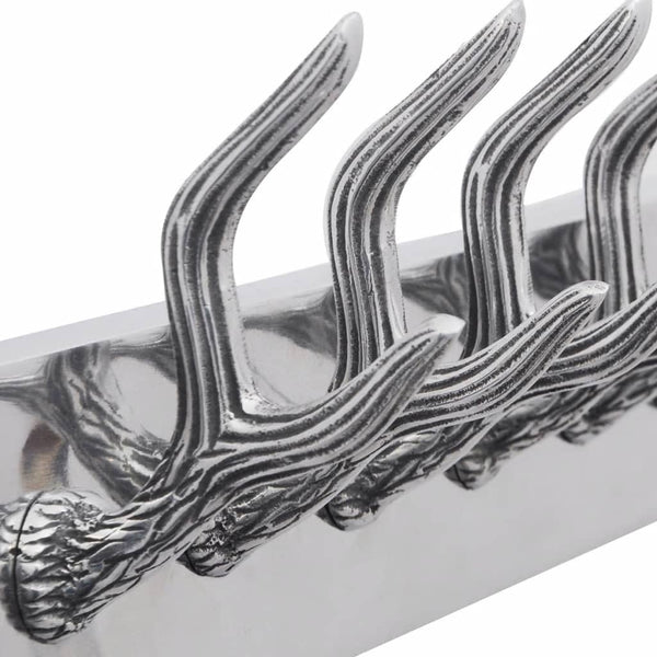 Garderobenleisten 2 Stk. Silbern Aluminium