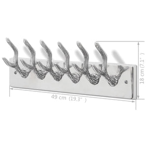 Garderobenleisten 2 Stk. Silbern Aluminium
