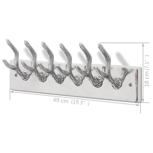 Garderobenleisten 4 Stk. Silbern Aluminium