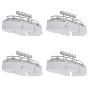 Deckenlampe mit ellipsenförmigen Glasschirmen 4 Stk. E14