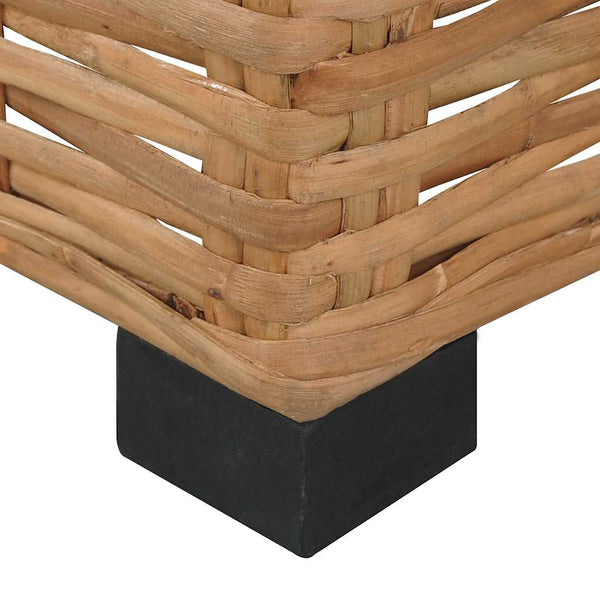 vidaXL Canapé sans accoudoirs avec coussins en rotin naturel