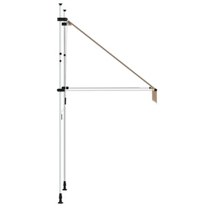 Markise Einziehbar Handbetrieben 100 cm Orange/Weiß Gestreift