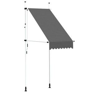 Einziehbare Markise Handbetrieben 100 cm Anthrazit