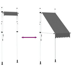 Einziehbare Markise Handbetrieben 100 cm Anthrazit