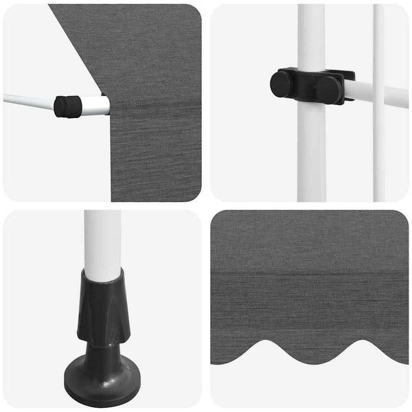 Einziehbare Markise Handbetrieben 100 cm Anthrazit
