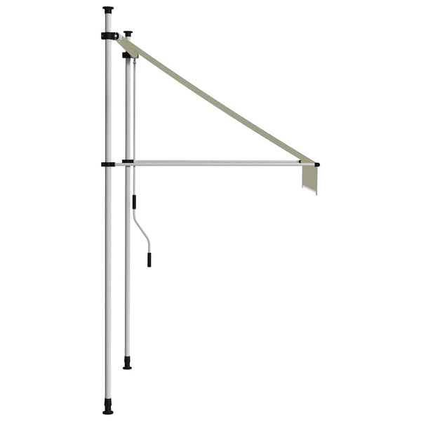 Einziehbare Markise Handbetrieben 100 cm Creme