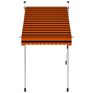 Einziehbare Markise Handbetrieben 100 cm Orange und Braun