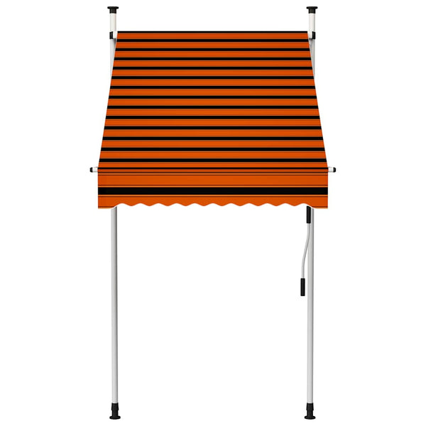 Einziehbare Markise Handbetrieben 100 cm Orange und Braun