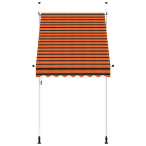 Einziehbare Markise Handbetrieben 150 cm Orange und Braun