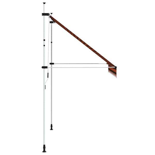Einziehbare Markise Handbetrieben 250 cm Orange und Braun