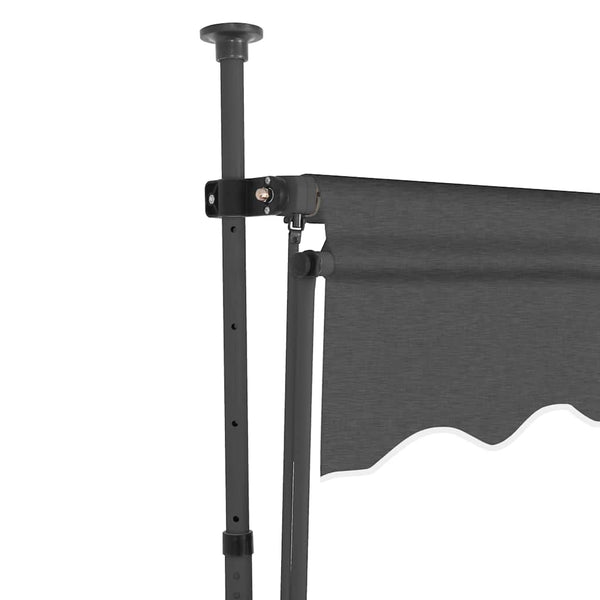 Einziehbare Markise Handbetrieben mit LED 250 cm Anthrazit