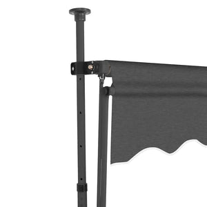 Einziehbare Markise Handbetrieben mit LED 300 cm Anthrazit
