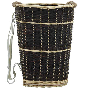 vidaXL Panier à bois avec poignées de transport 50 x 44 x 58 cm Osier naturel