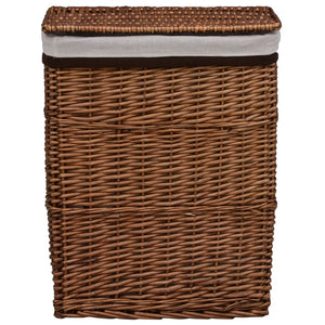 vidaXL Laundry Basket Brown Wicker