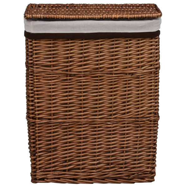 vidaXL Laundry Basket Brown Wicker