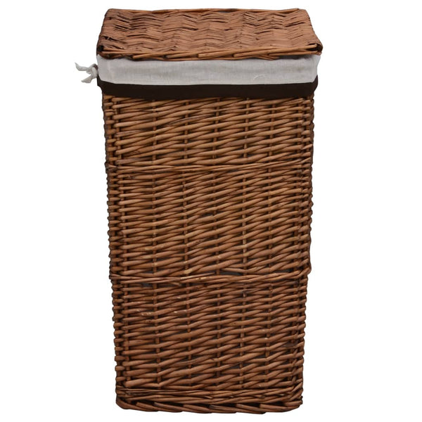 vidaXL Laundry Basket Brown Wicker