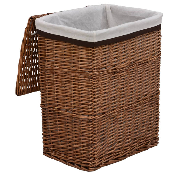 vidaXL Laundry Basket Brown Wicker