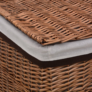 vidaXL Laundry Basket Brown Wicker