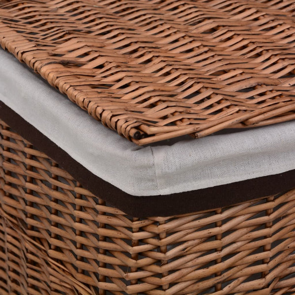 vidaXL Laundry Basket Brown Wicker