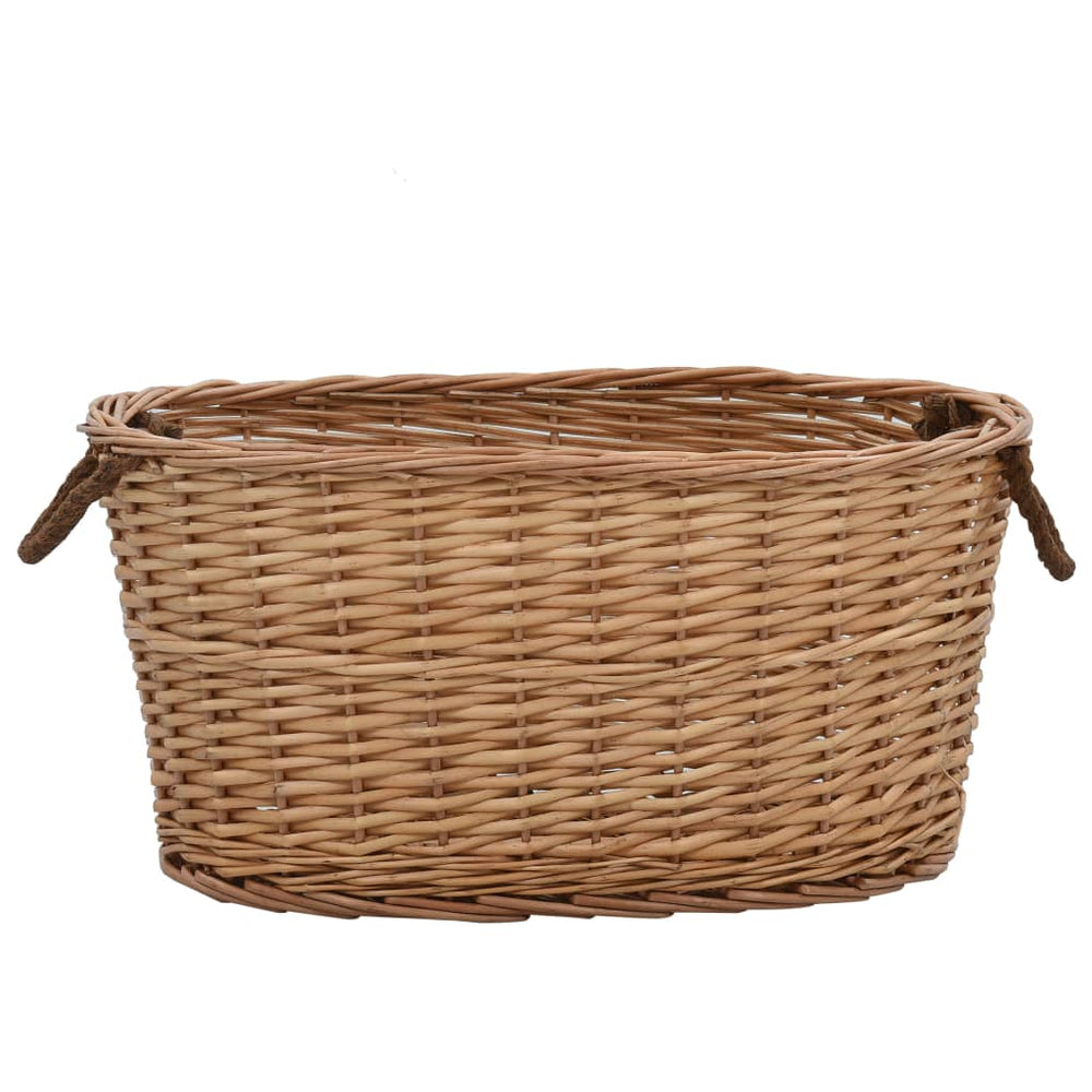 Holzkorb mit Tragegriffen 56x40x28 cm Natur Weide