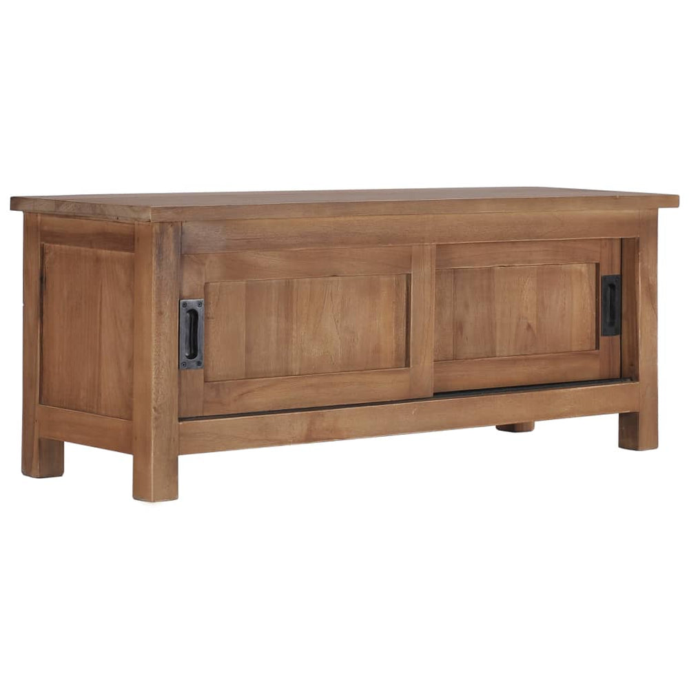 vidaXL Meuble TV 90×30×35 cm Bois de teck massif